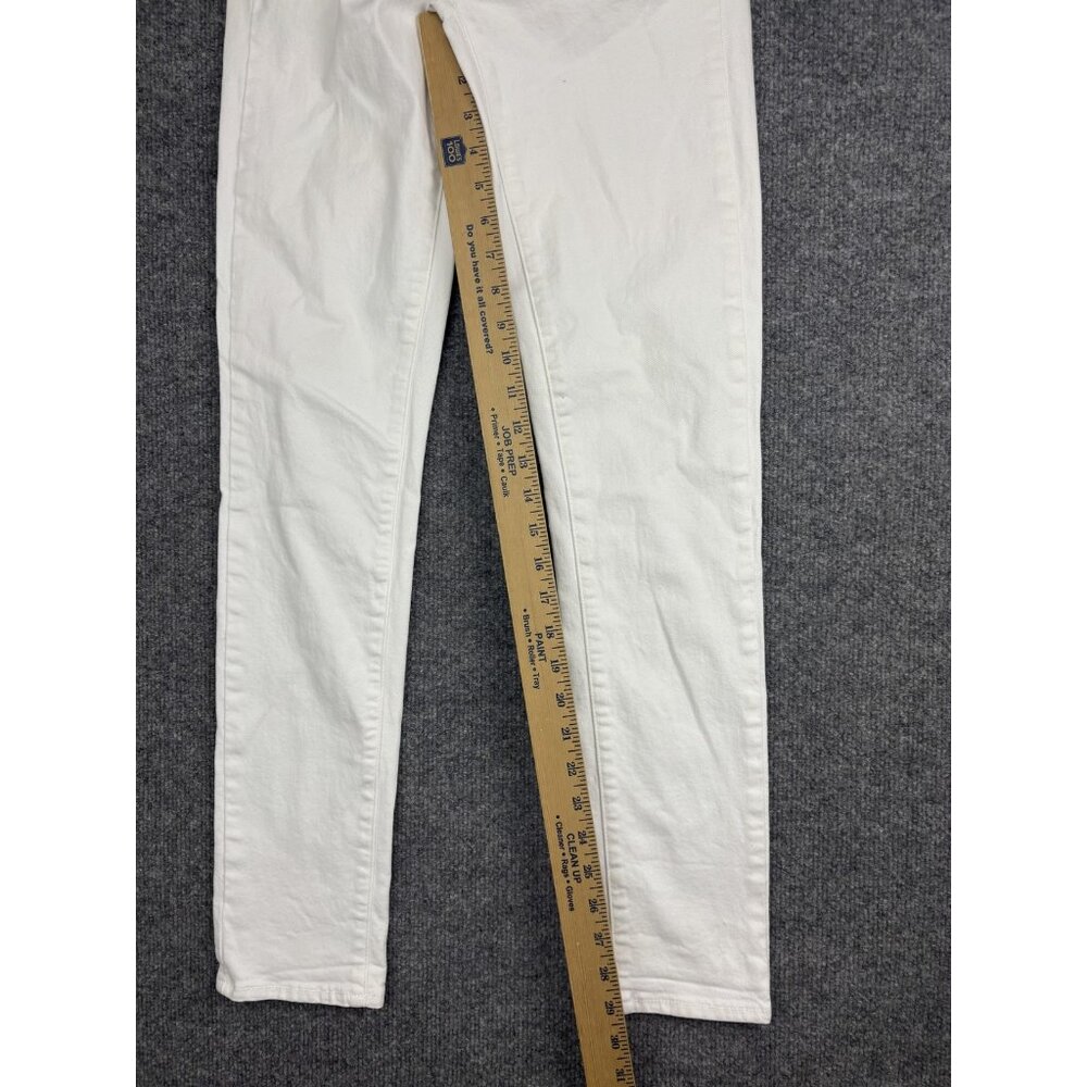 Paige Skyline Skinny Jeans Womens 27 White Made in USA Stretch Denim Mid Rise - Picture 5 of 8